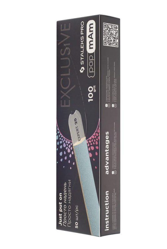 Disposable papmAm files for straight nail file EXCLUSIVE 22 100 grit (50 pcs) image 0