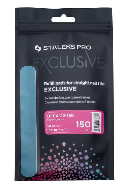 Disposable files for straight nail file EXCLUSIVE 22 150 grit (50 pcs) image 2