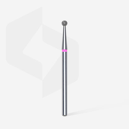 Diamond nail drill bit, "ball", red, head diameter 2.5 mm image 1