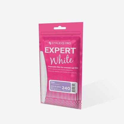 White disposable files for straight nail file Staleks Pro Expert 42, 240 grit (50 pcs) image 3