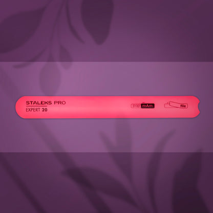 Beveled plastic nail file, straight (base) EXPERT 20 image 0