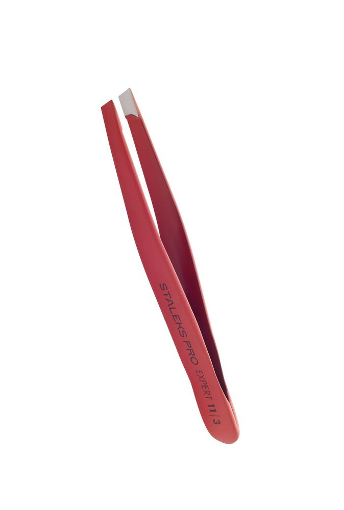 Eyebrow tweezers EXPERT 11 TYPE 3 (wide slant) red colour image 2