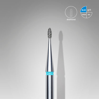 Diamond nail drill bit, rounded "bud" , blue, head diameter 1.2 mm/ working part 3 mm (6 pcs) image 0