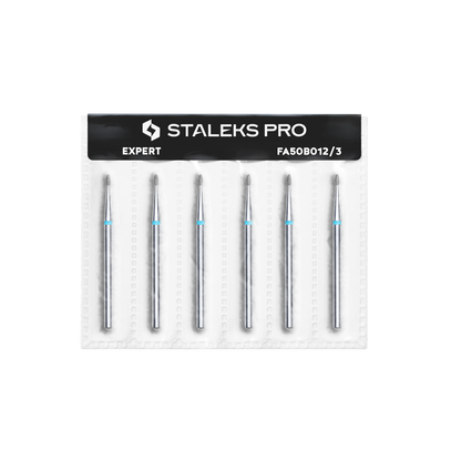 Diamond nail drill bit, rounded "bud" , blue, head diameter 1.2 mm/ working part 3 mm (6 pcs) image 2