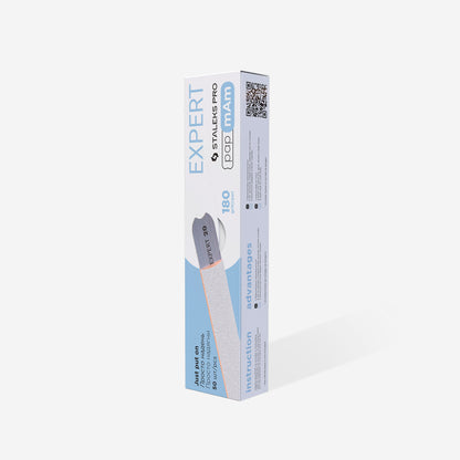 White disposable papmAm files for straight nail file Staleks Pro Expert 22, 180 grit (50 pcs) image 2