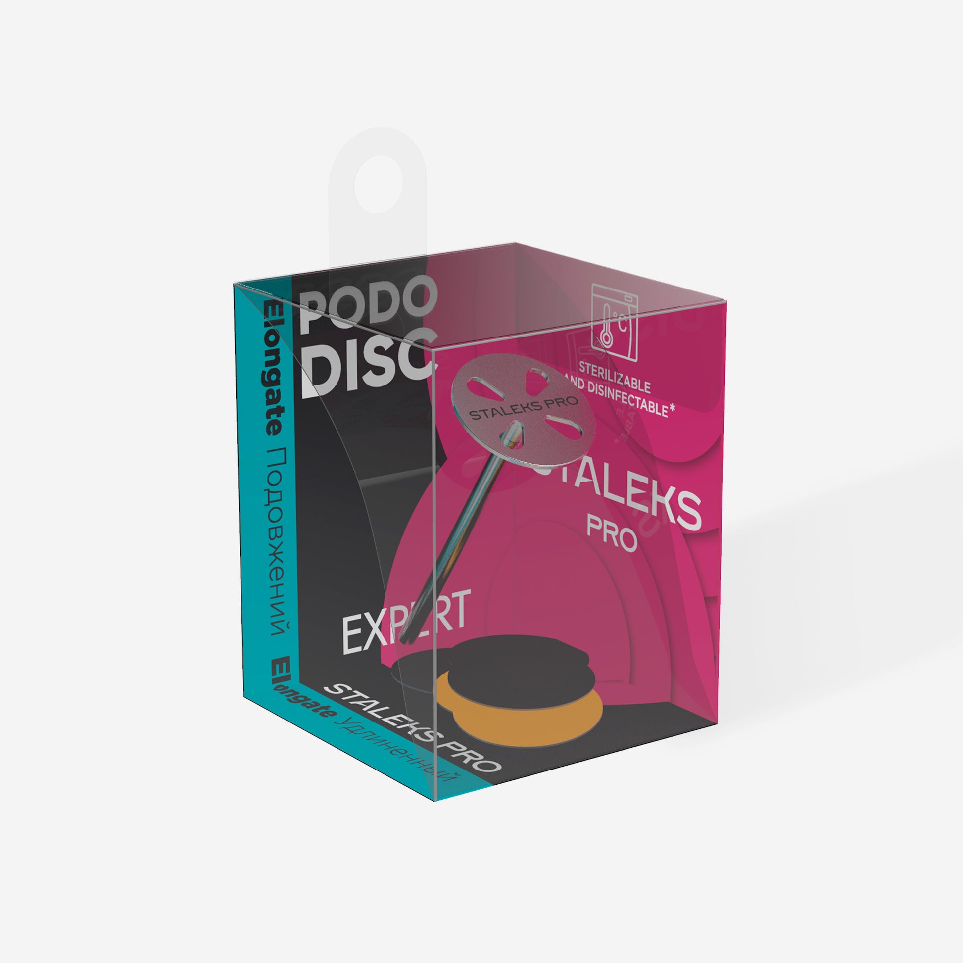 Elongate pedicure disc PODODISC STALEKS PRO S and set of disposable file 180 grit 5 pc (15 mm) image 3