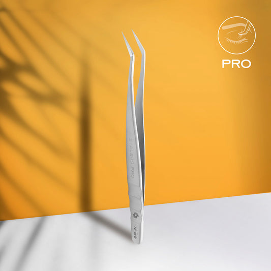 Professional eyelash tweezers EXPERT 41 TYPE 9 (L-shaped,35') image 0