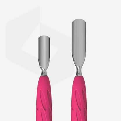 Manicure pusher with silicone handle “Gummy” UNIQ 10 TYPE 1 (wide rounded pusher + narrow rounded pusher) image 1
