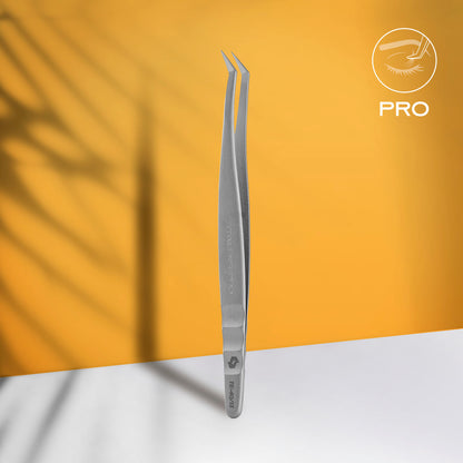 Professional eyelash tweezers EXPERT 40 TYPE 13 (L-shaped,40') image 0