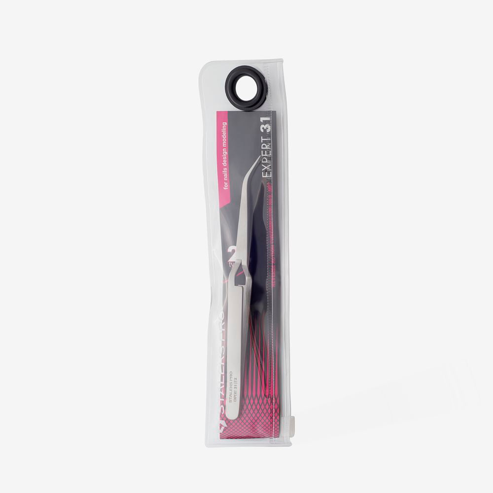 Reverse аction tweezers for nail art EXPERT 31 TYPE 2 image 3