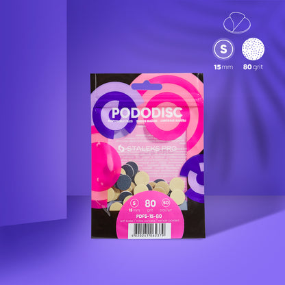 Disposable files on a soft base for pedicure disc PODODISC STALEKS PRO S 80 grit (50 pcs) image 0