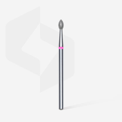 Diamond nail drill bit, pointed "bud" , red, head diameter 2.5 mm/ working part 4.5 mm (6 pcs) image 1