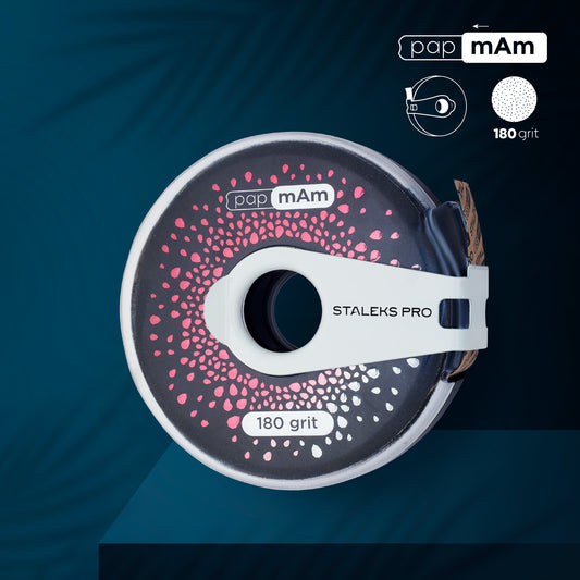 Nail file refill roll papmAm EXCLUSIVE in a plastic case STALEKS PRO 180 grit  (7meters) image 0