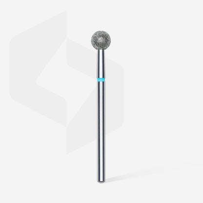 Diamond nail drill bit, "ball", blue, head diameter 5 mm image 1