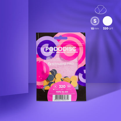 Disposable files on a soft base for pedicure disc PODODISC STALEKS PRO S 320 grit (50 pcs) image 0