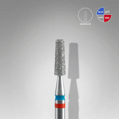 Diamond nail drill bit DUO cone red-blue EXPERT head diameter 2,5 mm / working part 8 mm image 0