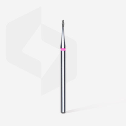 Diamond nail drill bit, rounded "bud" , red, head diameter 1.2 mm/ working part 3 mm (6 pcs) image 1