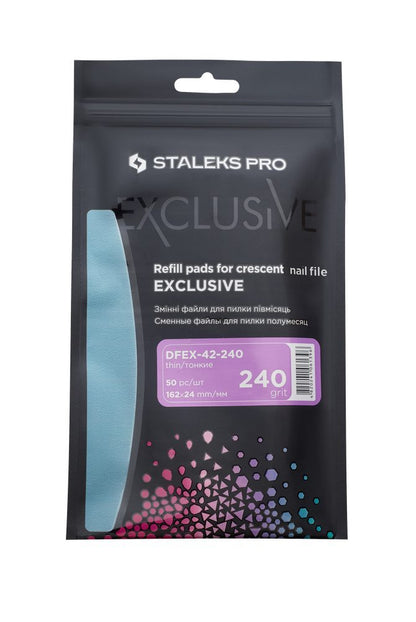Disposable files for crescent nail file EXCLUSIVE 42 240 grit (50 pcs) (Copy) image 2
