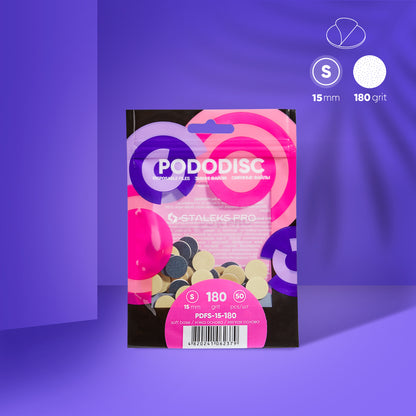 Disposable files on a soft base for pedicure disc PODODISC STALEKS PRO S 180 grit (50 pcs) image 0