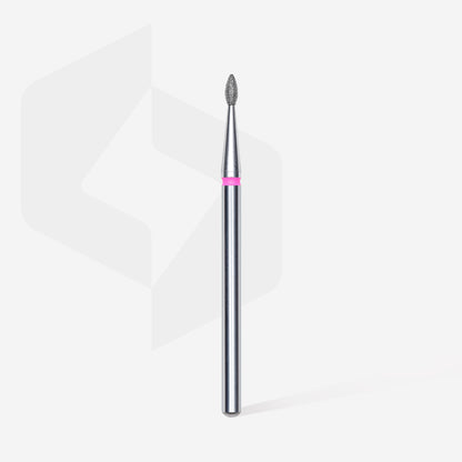 Diamond nail drill bit, "drop" , red, head diameter 1.6 mm/ working part 4 mm (6 pcs) image 1